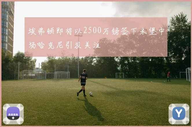 埃弗顿即将以2500万镑签下米堡中场哈克尼引发关注